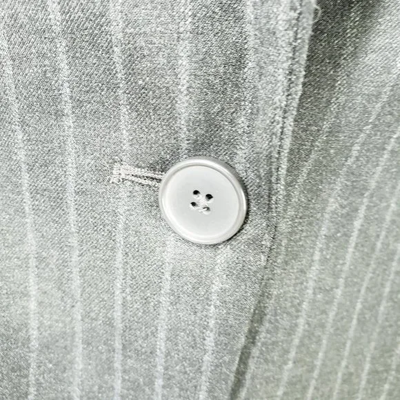 NWOT BODY by Victoria Gray Striped Blazer One Button Women's Size 16 - Picture 6 of 7